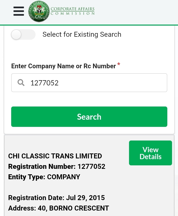 screenshot of CAC verify