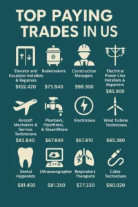 Read more about the article Top Paying Trades in US (2025): 13 Skilled Jobs That Make Great Money Without a Degree