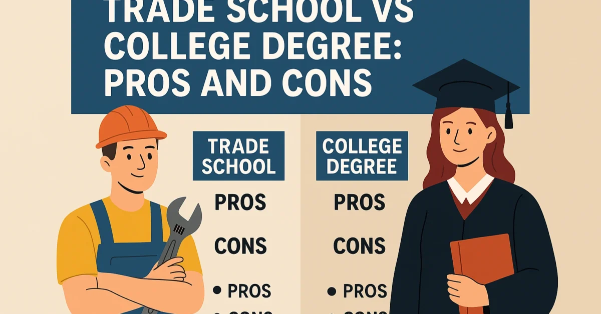 Trade School vs College Degree Pros and Cons