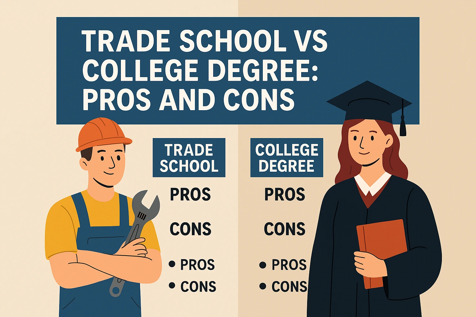 Trade School vs College Degree Pros and Cons