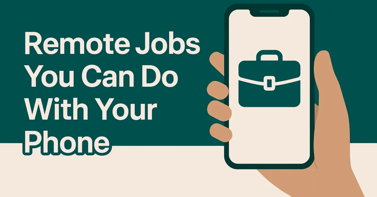 remote jobs you can do with your phone