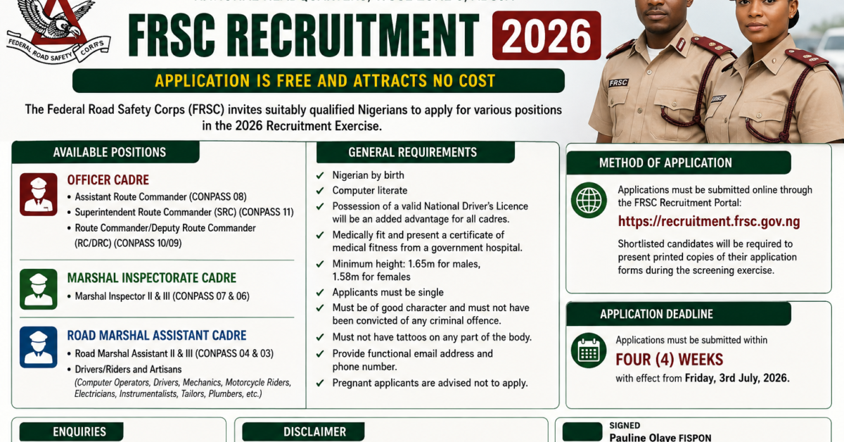 FRSC Recruitment 2026/2027: Application Portal, Requirements & How to Apply file_00000000d73c82439629cdea17163201